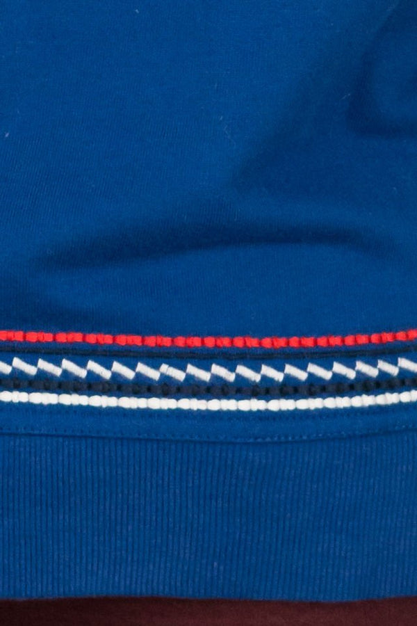 Bluza Albastra Cu Broderie Marime M-L