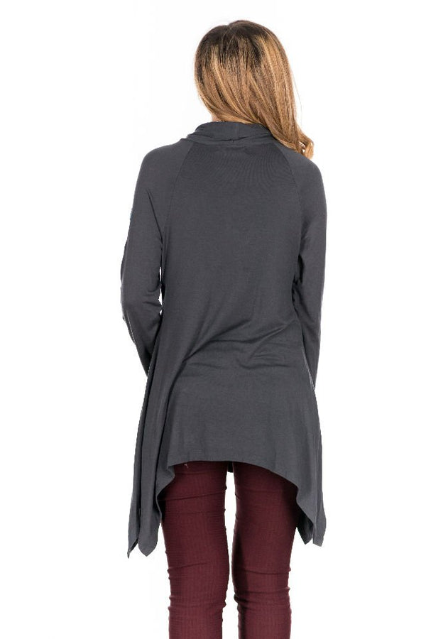 Bluza Gri Cu Broderie Marime M-L