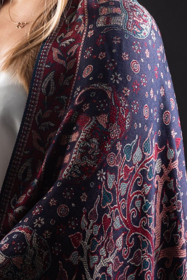 Şal Kani India blumarin floral - Cel mai bun șal din Pashmina