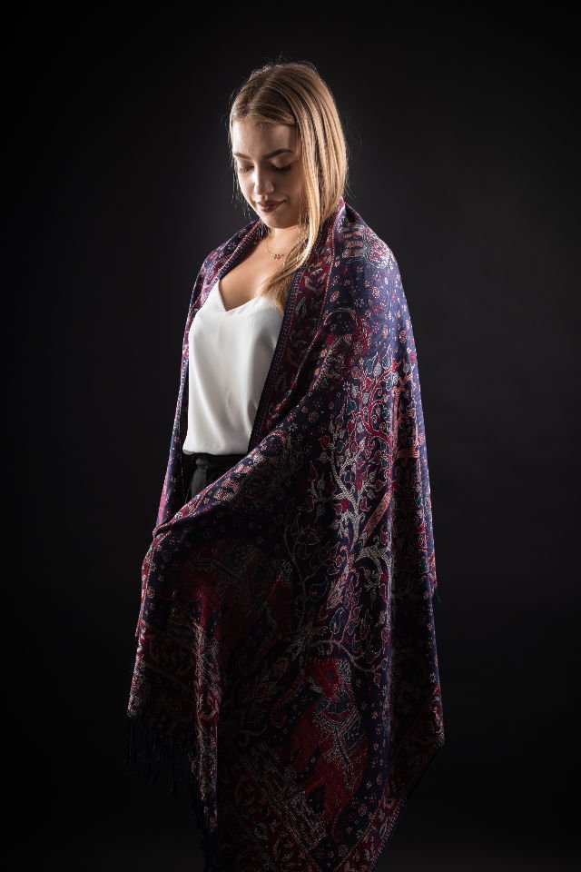 Şal Kani India blumarin floral - Cel mai bun șal din Pashmina