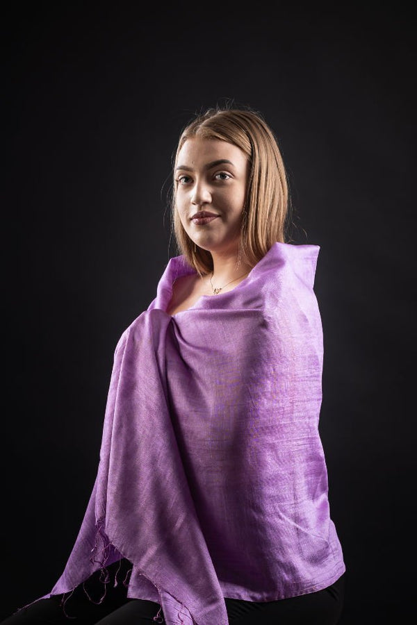 Esarfa matase mov lila