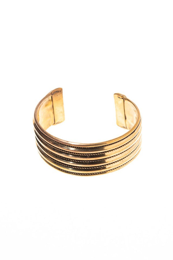 Bratara lata 4cm aurie cu finisaj antichizat.