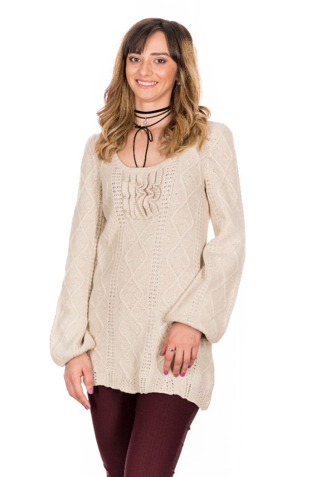 Pulover Bej Mărime M