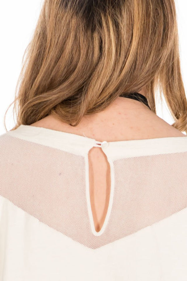 Bluza Ivory Cu Dantela Marime M-L