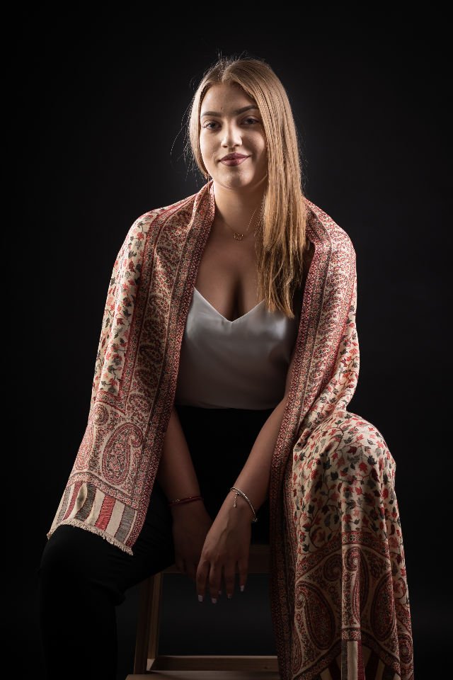 Şal Kani India, bej, maro, rosu - Cel mai bun șal din Pashmina