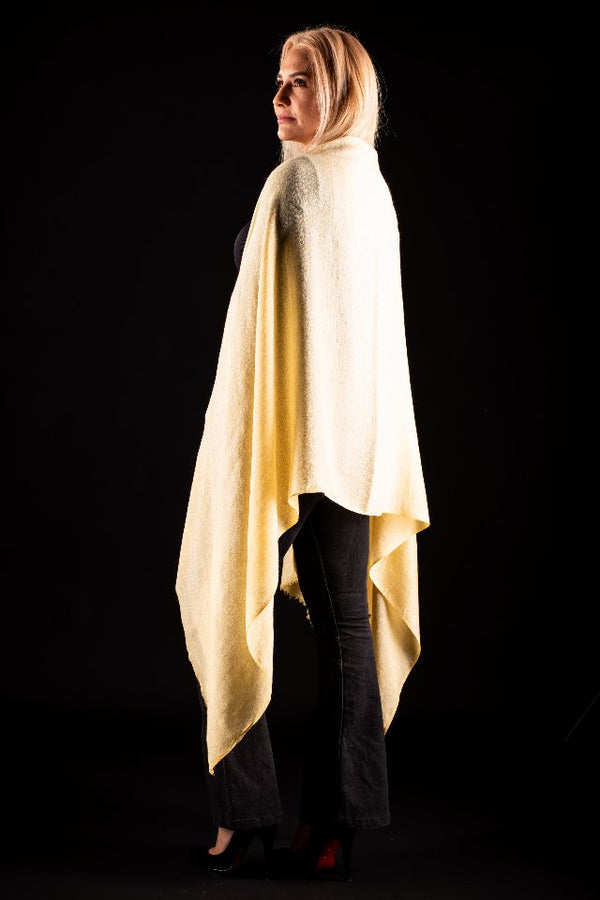 Sal pashmina galben pastel uni