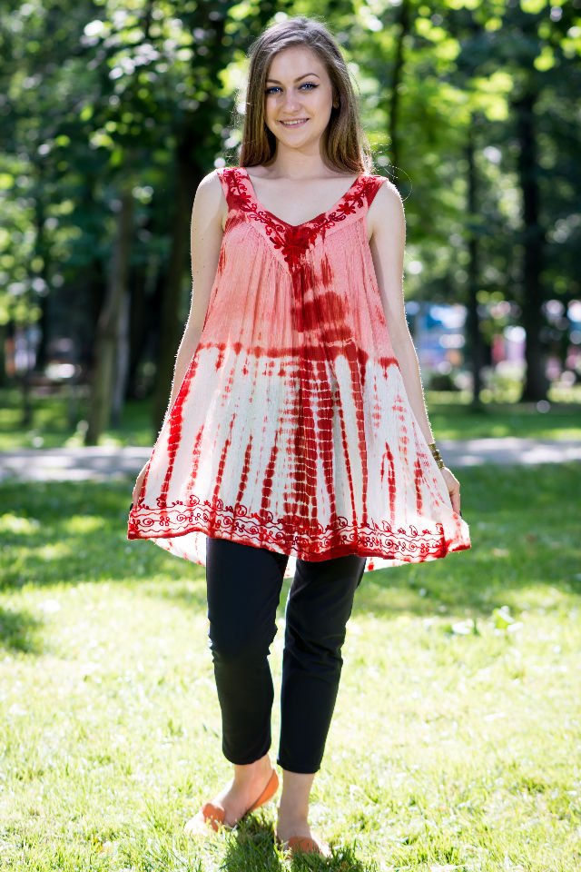 Bluza Chimono Rosie Cu Broderie Mărime M