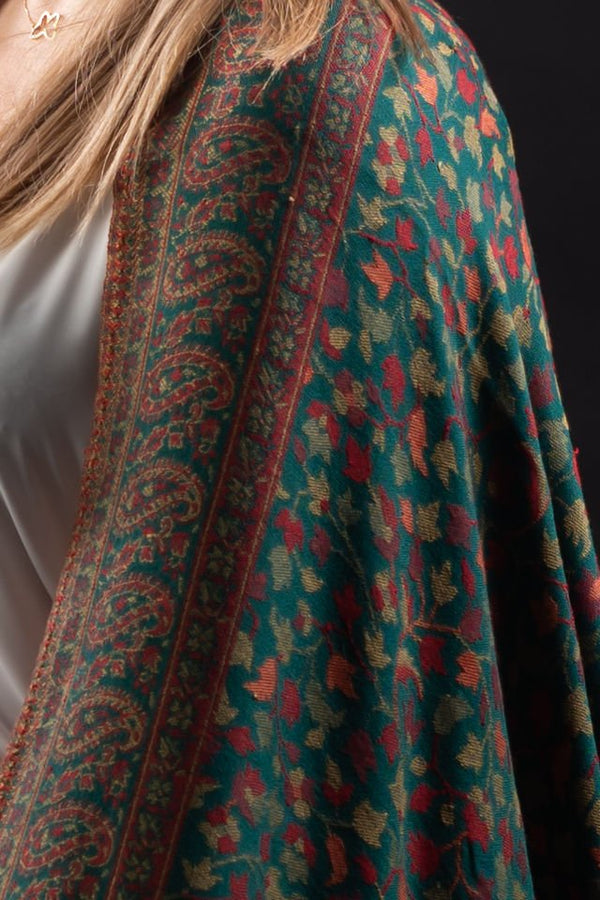Şal Kani India, verde - Cel mai bun șal din Pashmina