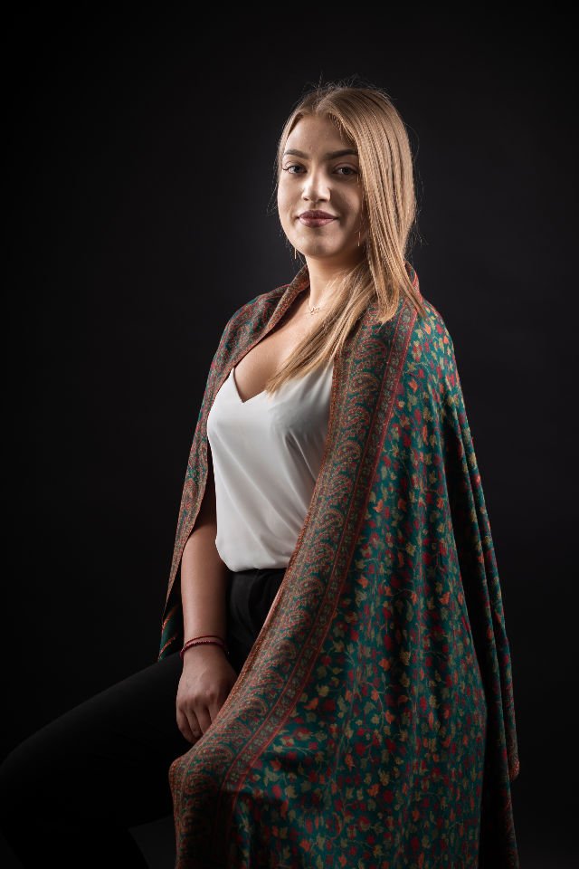 Şal Kani India, verde - Cel mai bun șal din Pashmina