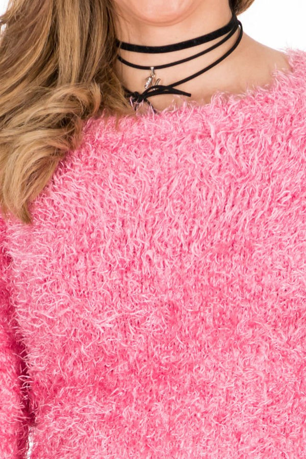 Pulover Pufos Mărime M