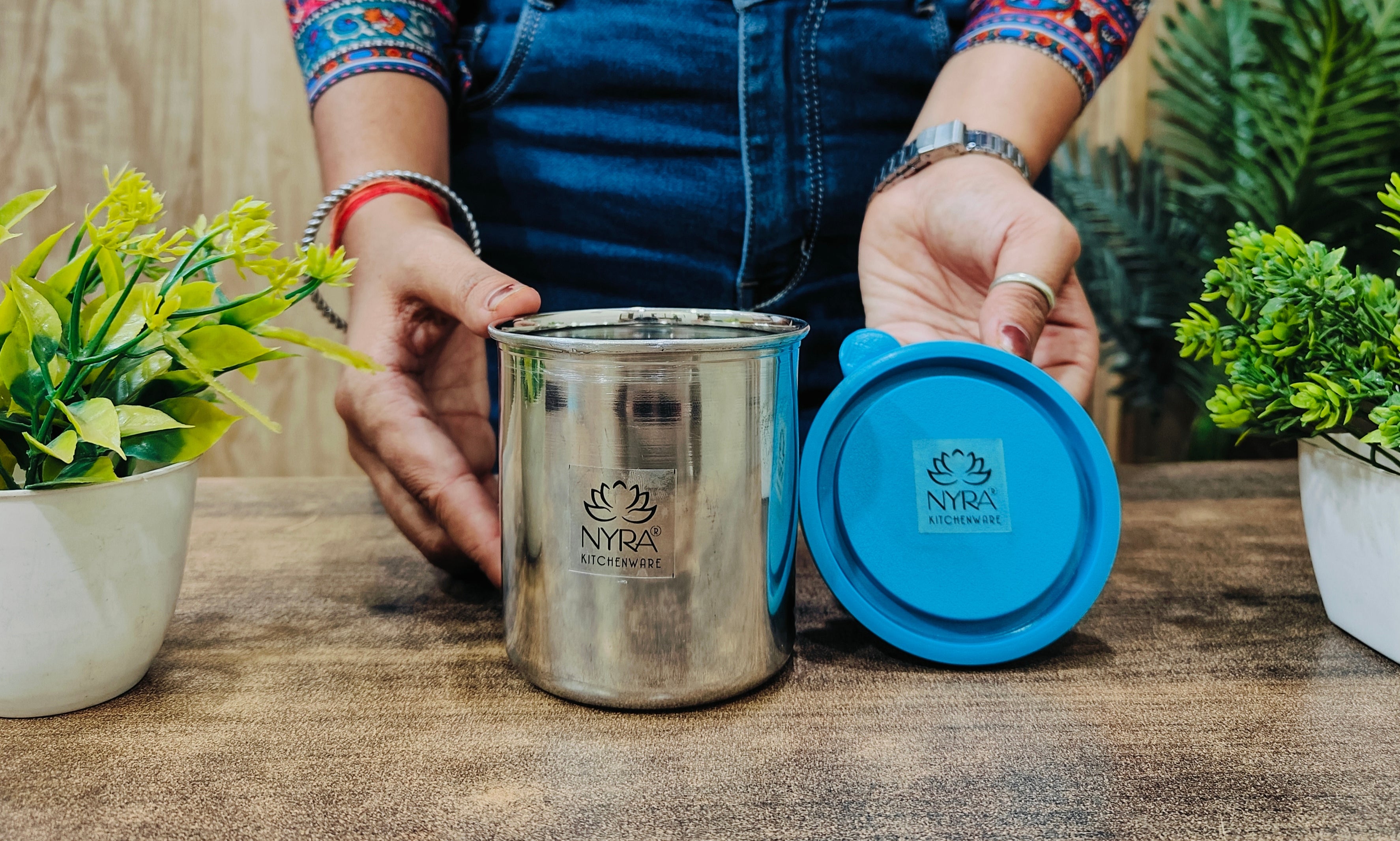 Stainless Steel Leak-Proof Glass with Lid