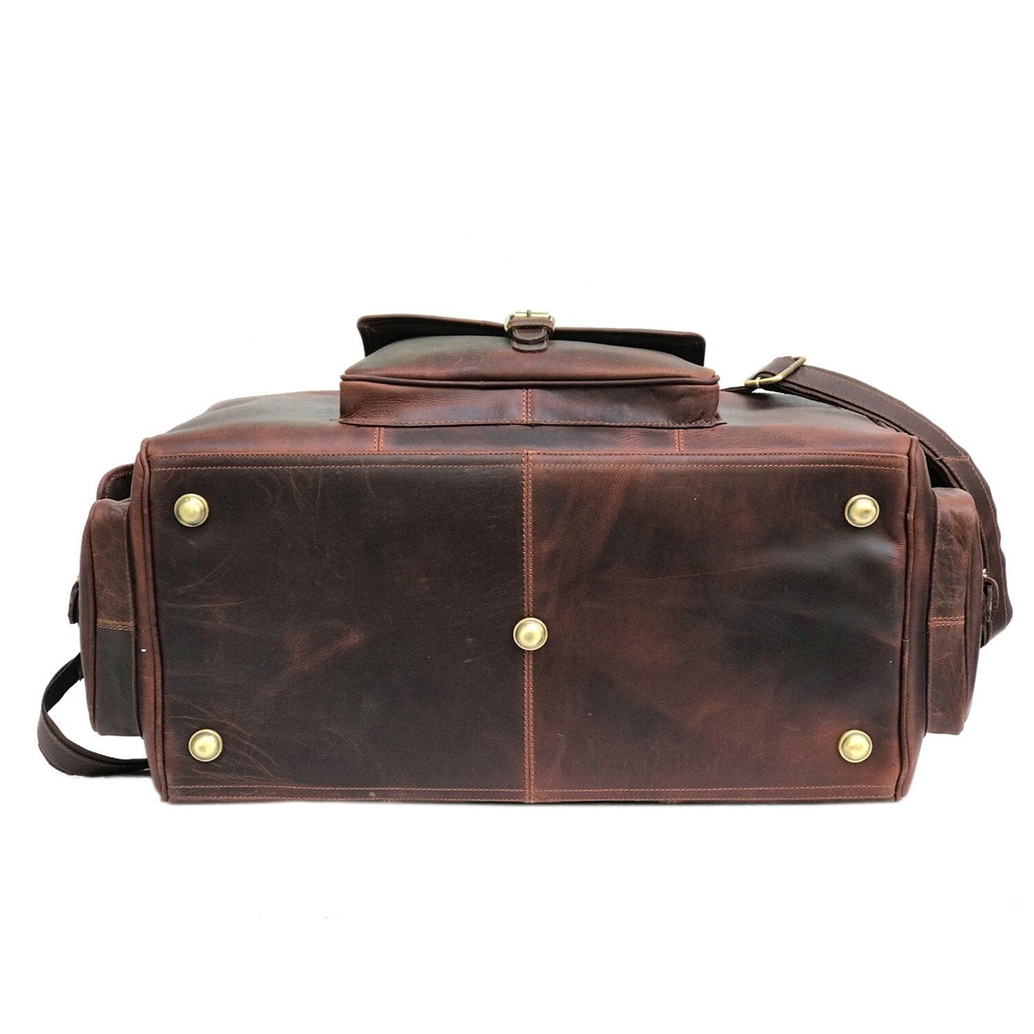 Genuine Large Full-Grain Buffalo Leather Roosevelt Duffle Bag Classy Leather Bags Bags