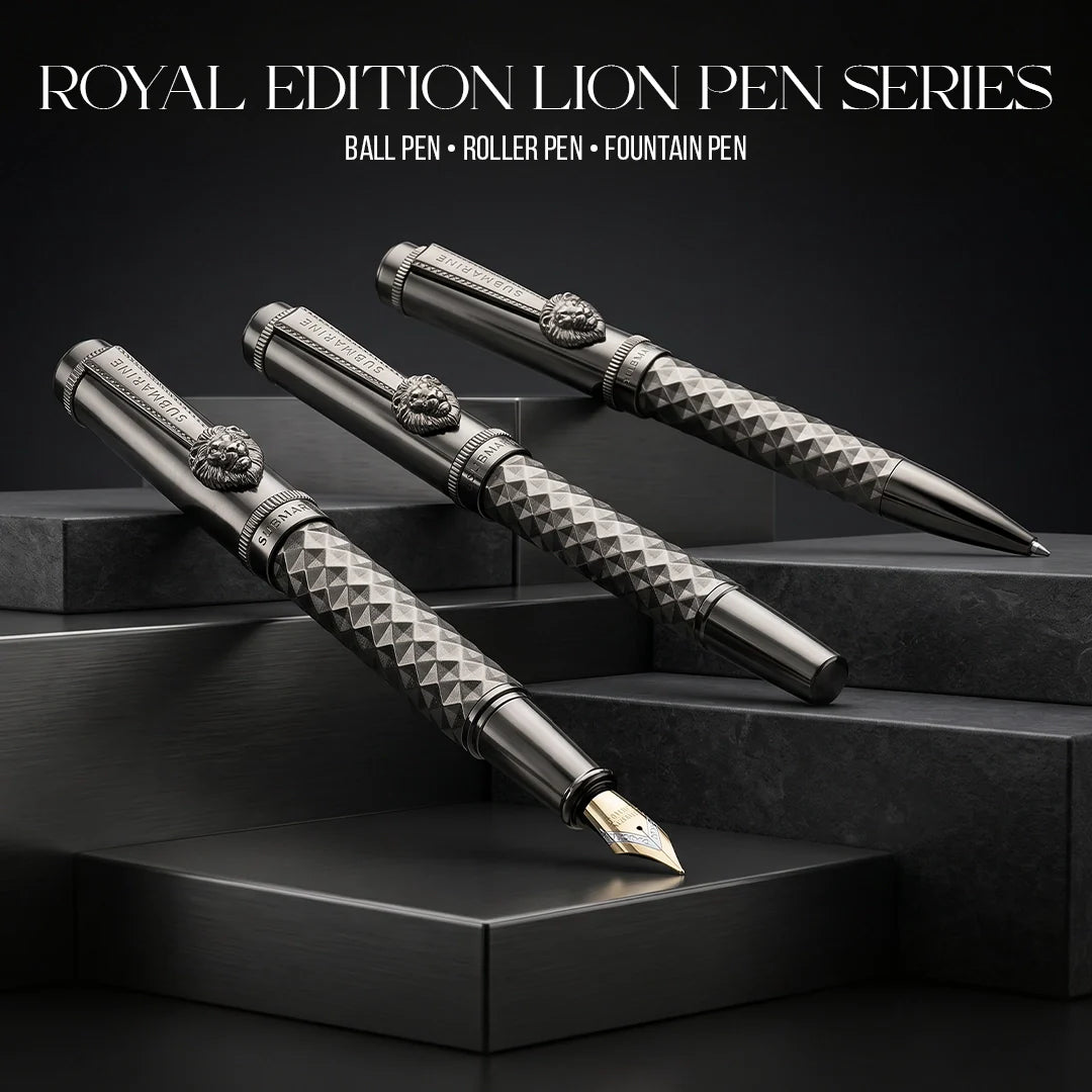 Royal Edition Lion Metal Roller Pen - Set of 2