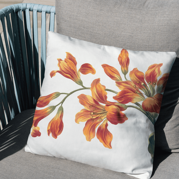 Amber Lilies Velvet Cushion Cover