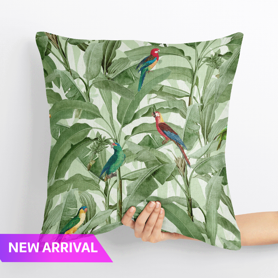 Aviary Elegance Velvet Cushion Cover