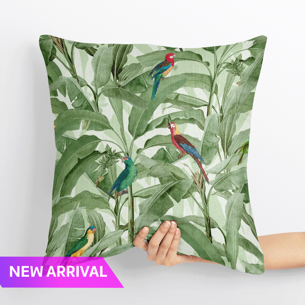 Aviary Elegance Velvet Cushion Cover