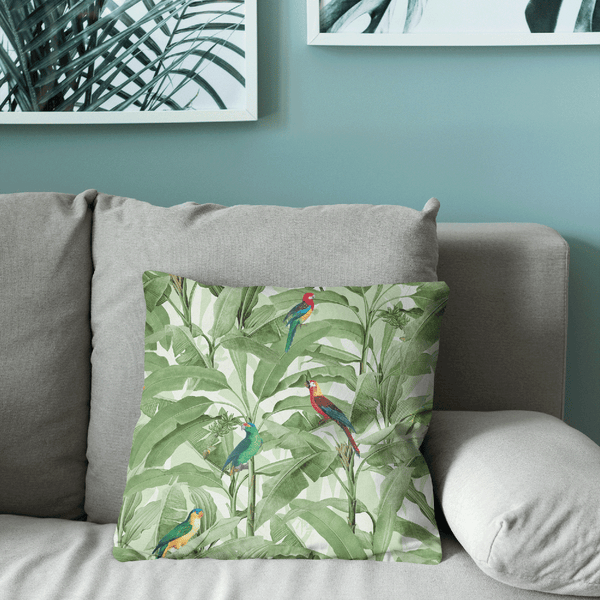 Aviary Elegance Velvet Cushion Cover