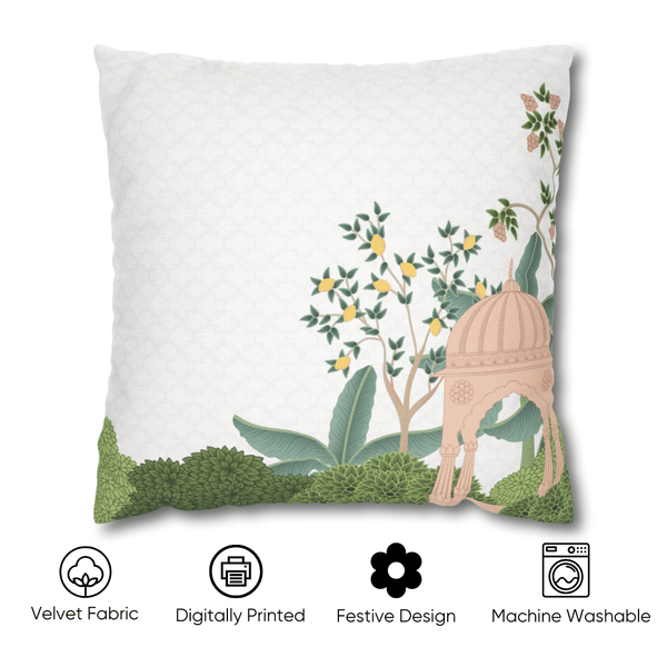 Blissful Arch Velvet Cushion Cover