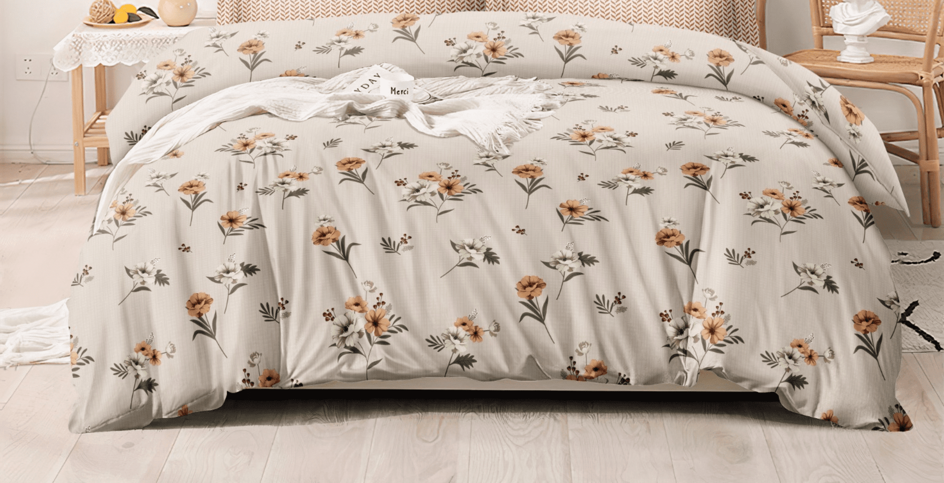 Blissful Blossoms Floral Bedsheet