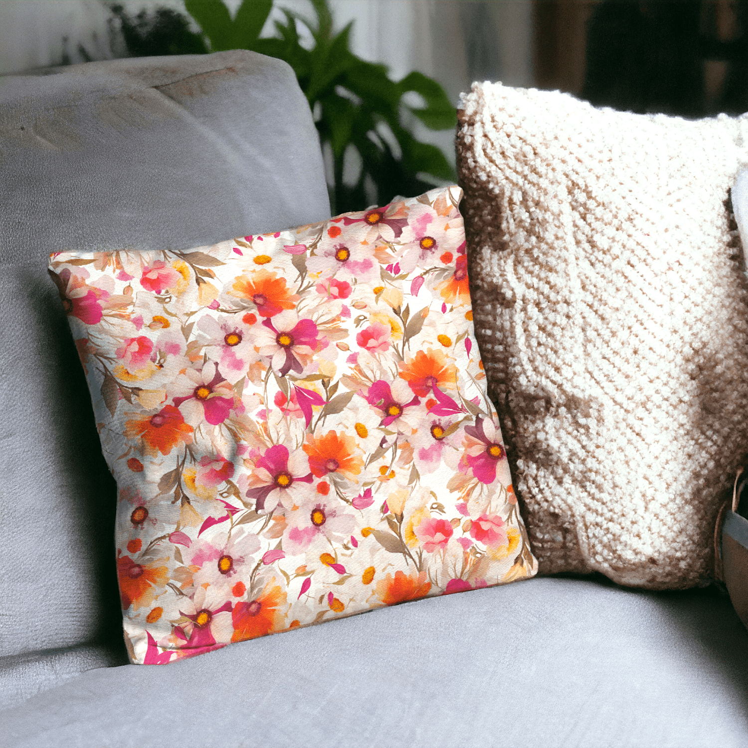 Blossom Whisper Velvet Cushion Cover