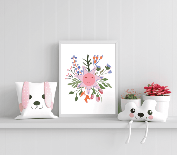 Blossoming Smiles - Framed Wall Art
