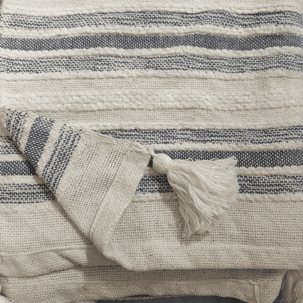 Blue Waves Tufted Sofa Throw