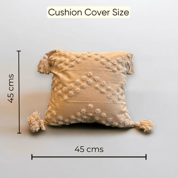 Blush Tufted Tassel Cushion Cover - Set of 5