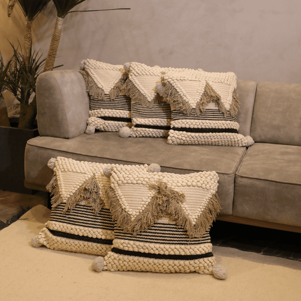 Boho Chic Tufted Cushion Cover