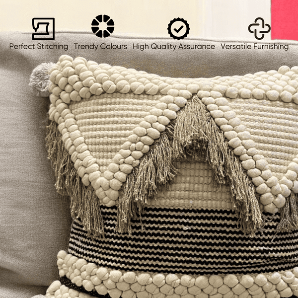 Boho Chic Tufted Cushion Cover  - Set of 5