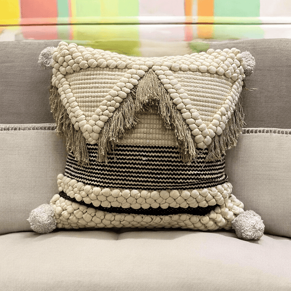 Boho Chic Tufted Cushion Cover