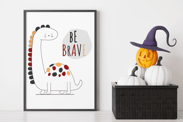 Brave Little Dino - Framed Wall Art