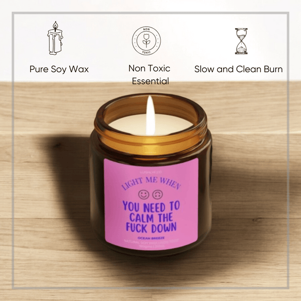 Calm Bliss Valentine Love Candles Ocean Breeze Soy Wax Candle