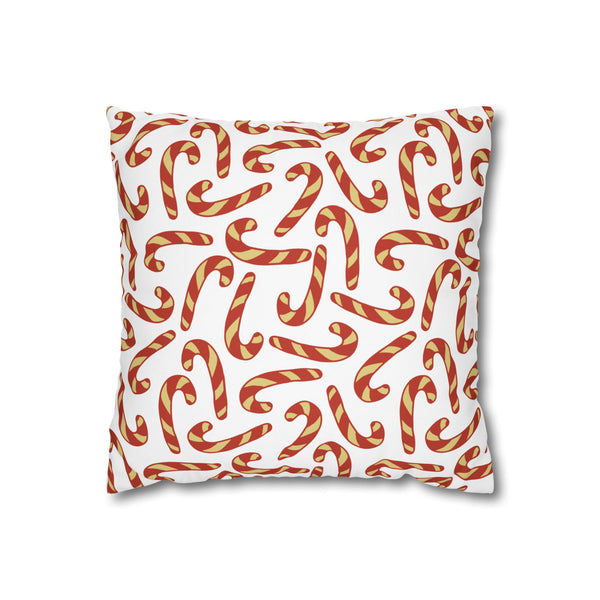 Candy Cane Velvet Chirstmas Cushion Cover