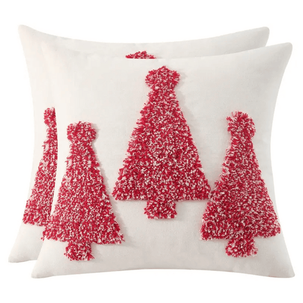 Candy Tree Tufted Christmas Cushion Cover Set of 2