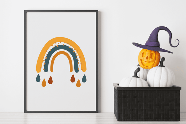 Cheerful Raindrops - Framed Wall Art