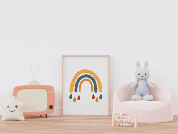 Cheerful Raindrops - Framed Wall Art