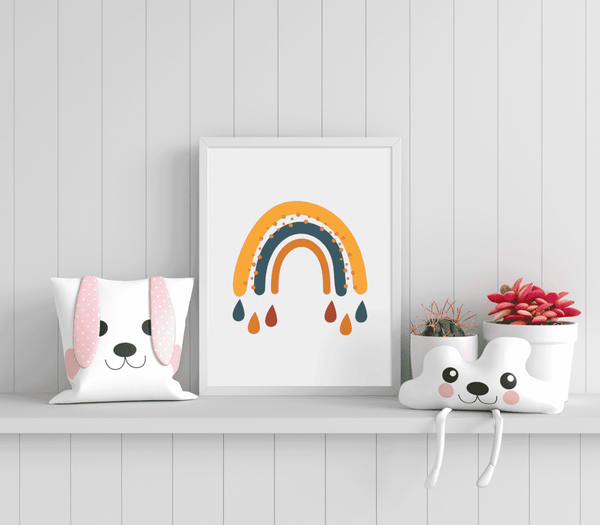Cheerful Raindrops - Framed Wall Art