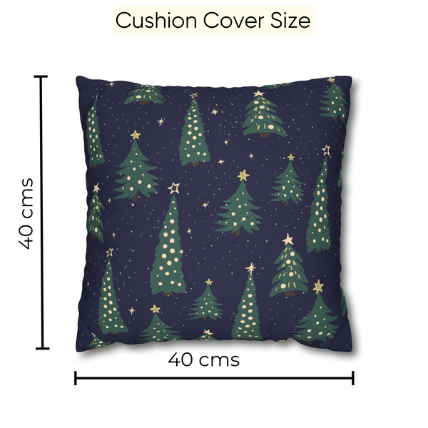 Christmas Trees Velvet Chirstmas Cushion Cover