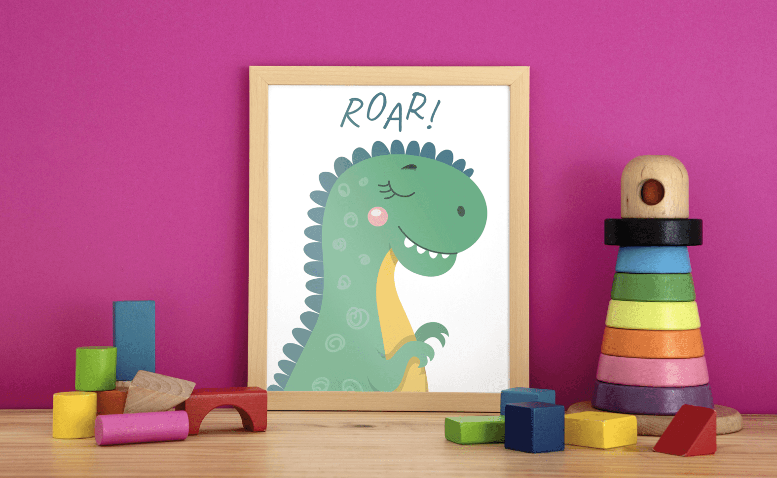 Dino Delight - Framed Wall Art