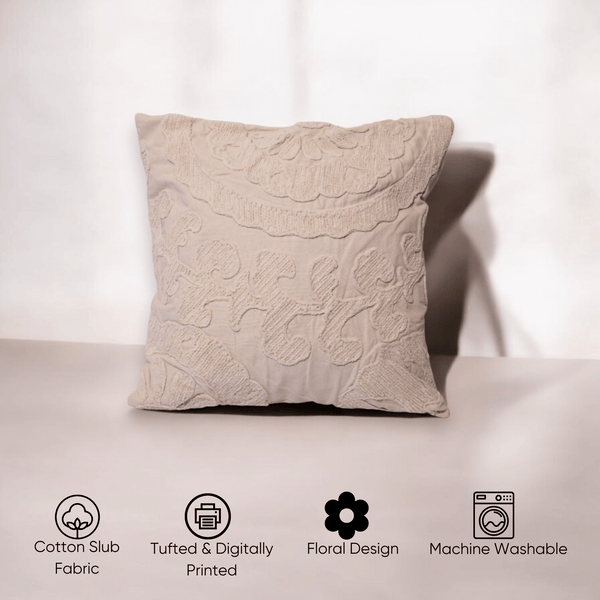 Elegant Flora Tufted Cushion Cover - Set of 5