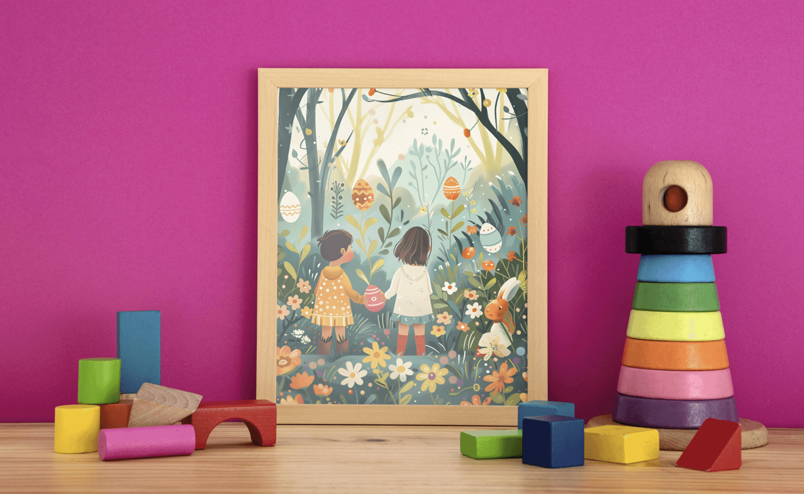 Enchanted Easter Grove - Framed Wall Art