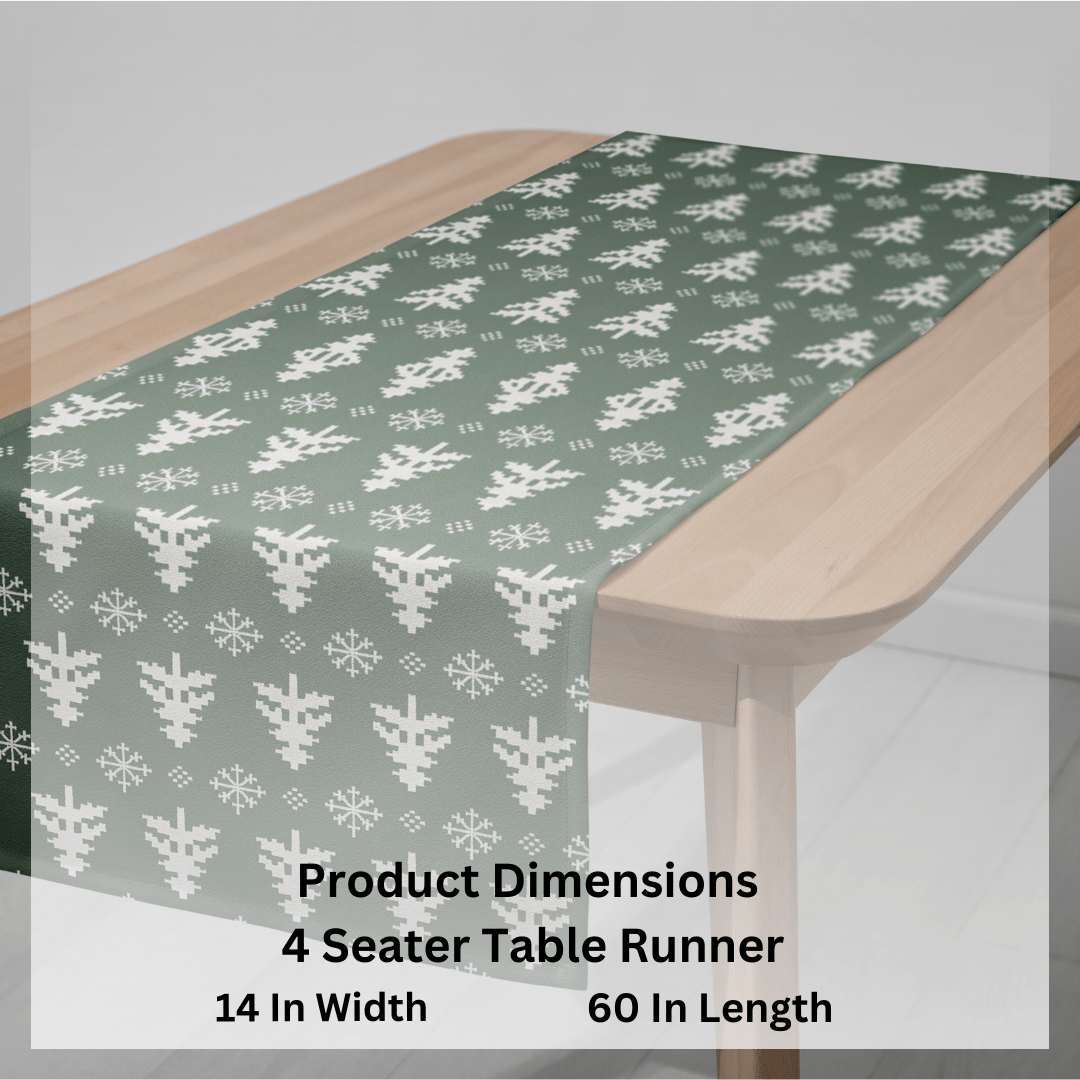 Evergreen Charm Christmas Table Runner