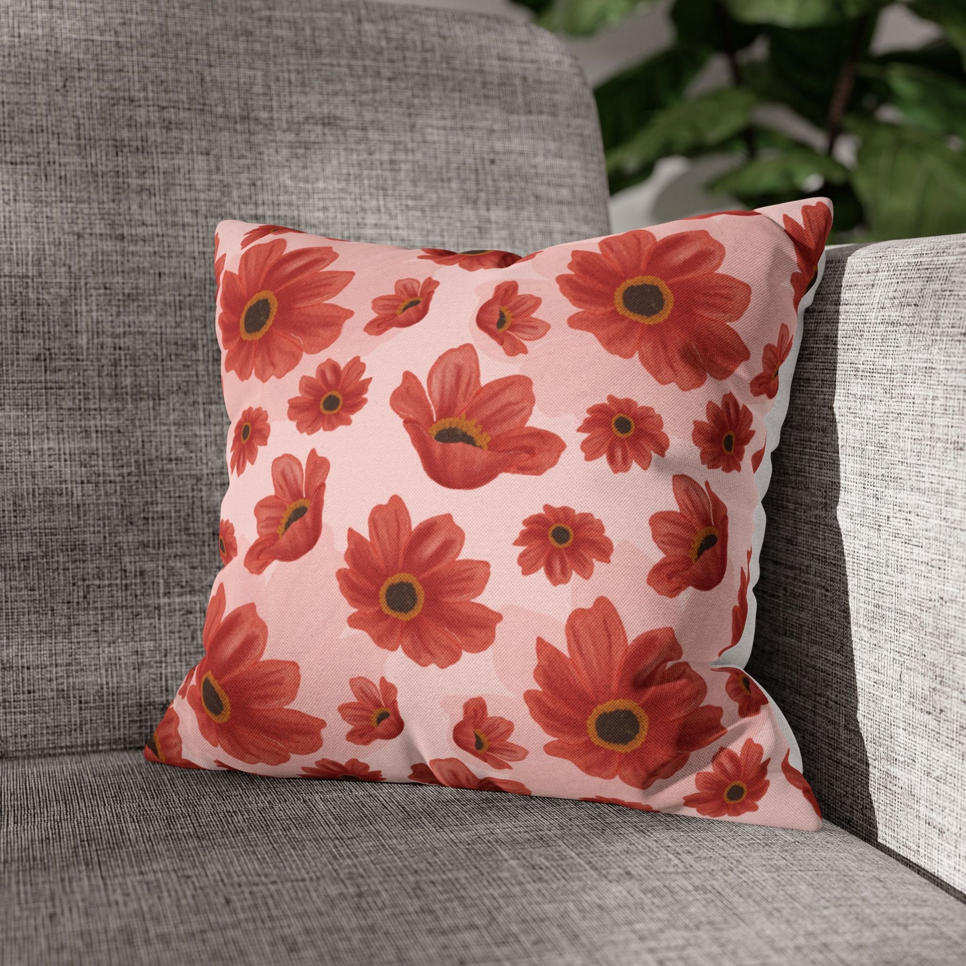 Festive Bloom Velvet Cushion Cover