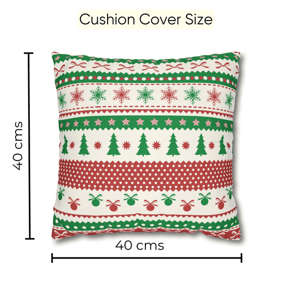 Festive Cheer Velvet Christmas Cushion Cover