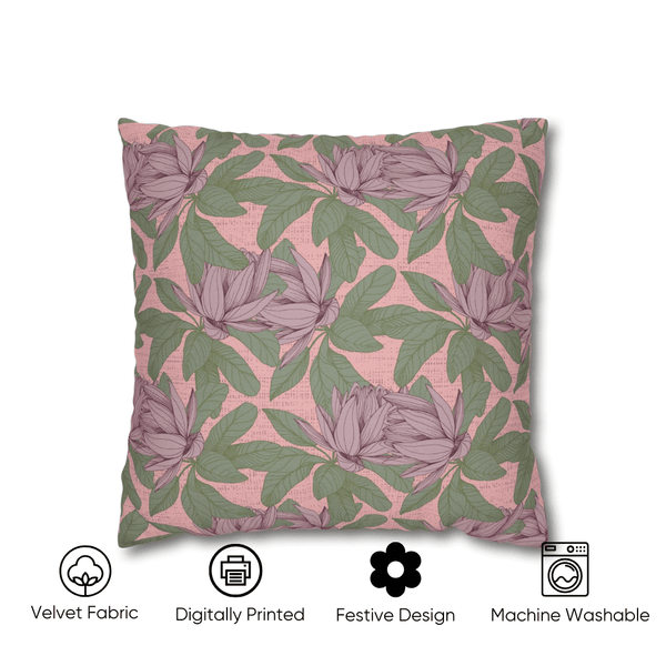 Floral Charm Velvet Cushion Cover