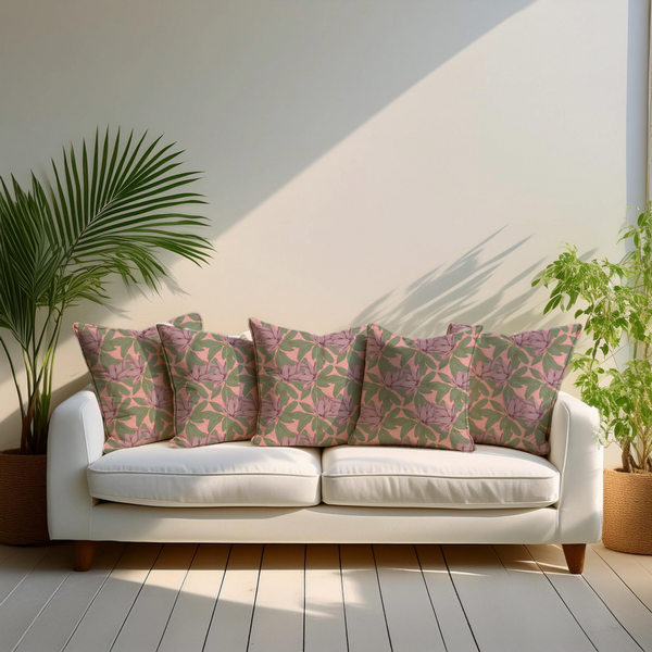 Floral Charm Velvet Cushion Cover