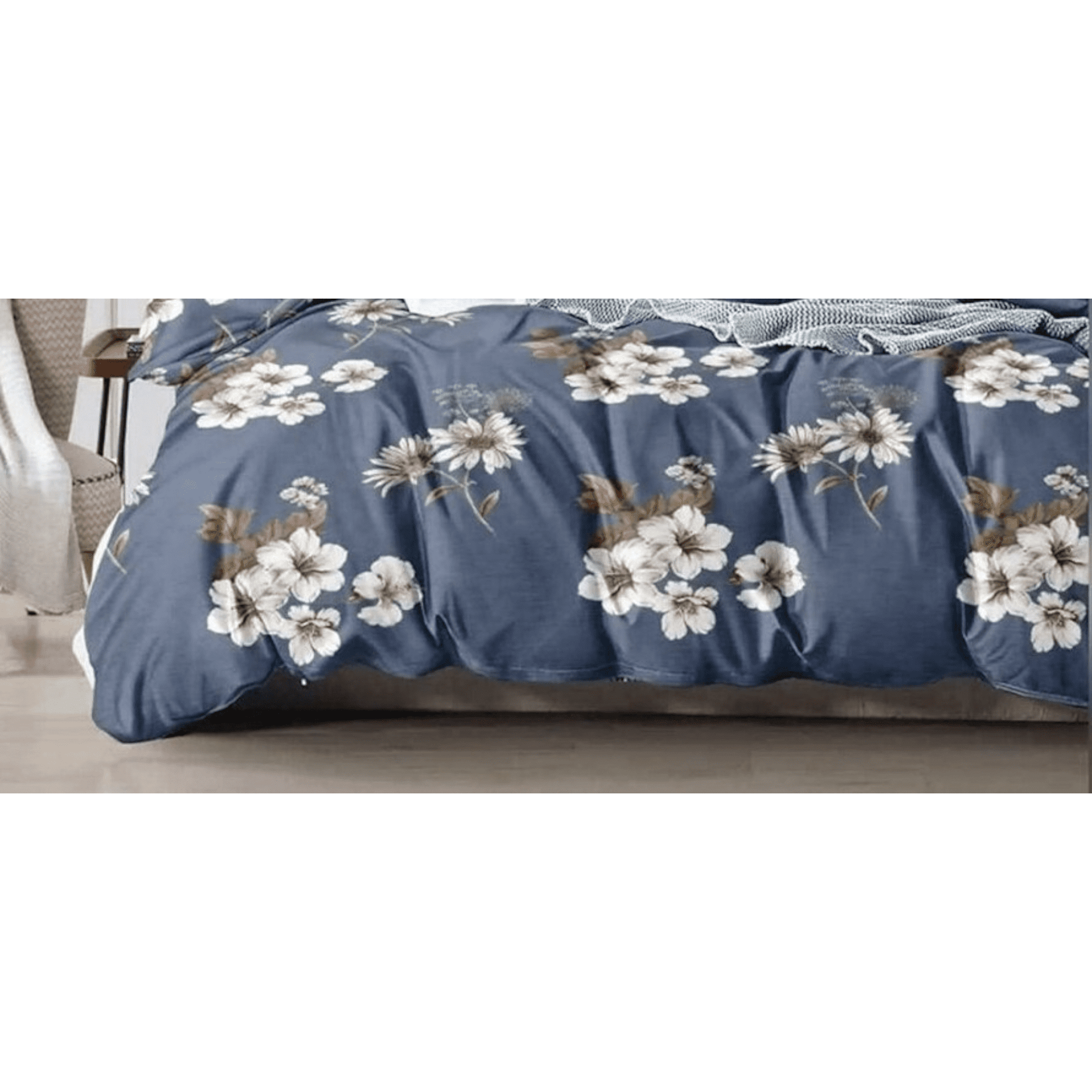 Floral Fantasy Blue Bedsheet