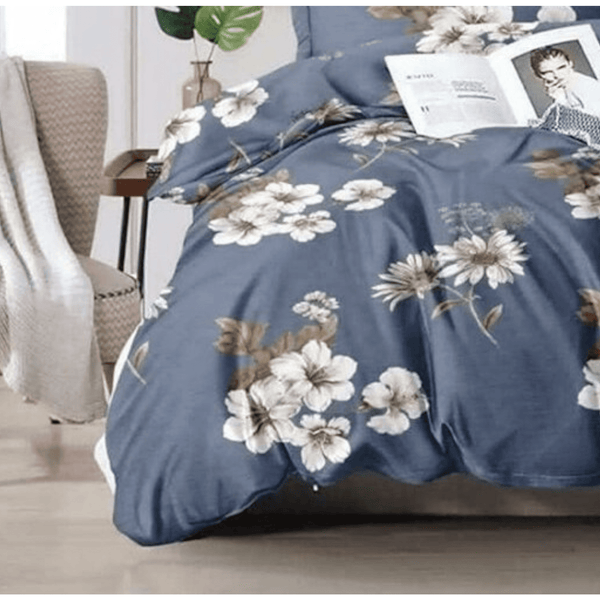Floral Fantasy Blue Bedsheet