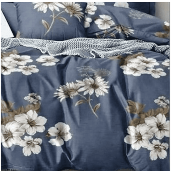 Floral Fantasy Blue Bedsheet