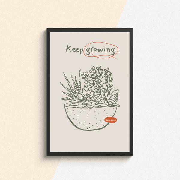 Flourish Succulent Framed Artwork